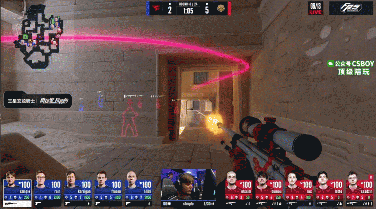 ?GOAT回归！s1mple大狙狂杀口吐莲花 FaZe战胜Legacy即将晋级